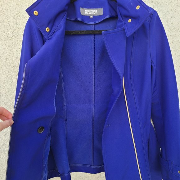 Kenneth Cole Reaction Purple Short Trenchcoat - Picture 8 of 16